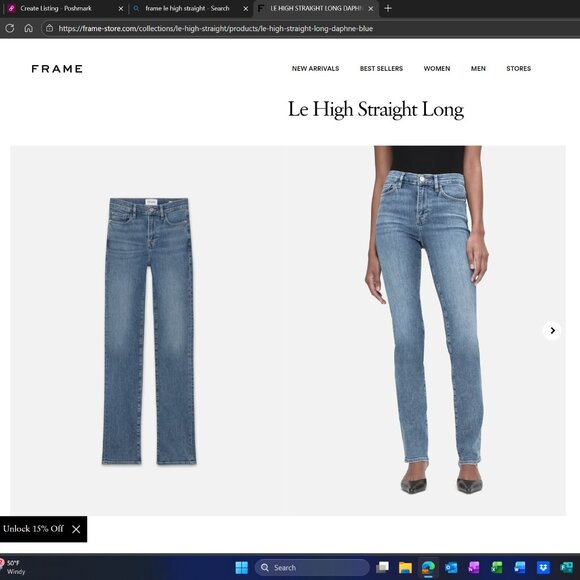 Frame Denim Denim - Frame Le High Straight Jeans size 31